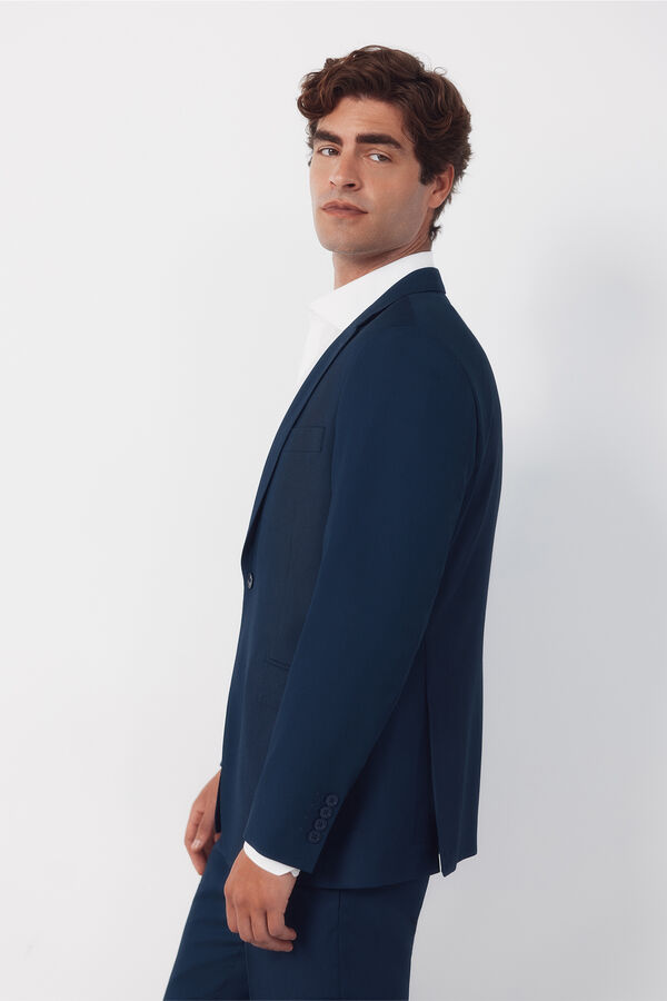 Cortefiel Blazer com estrutura S&eacute;rie XXI azul&atilde;o Azul