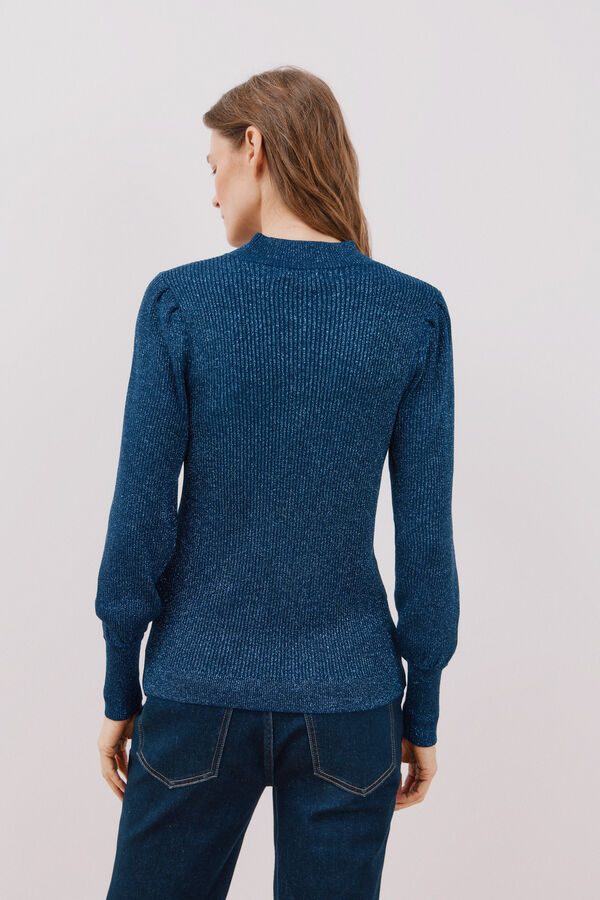 Cortefiel Jersey punto metalizado Azul