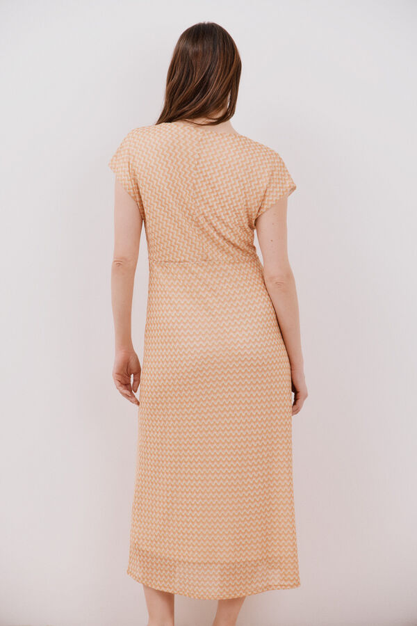 Cortefiel Vestido estruturado com riscas listrada Multicolorido