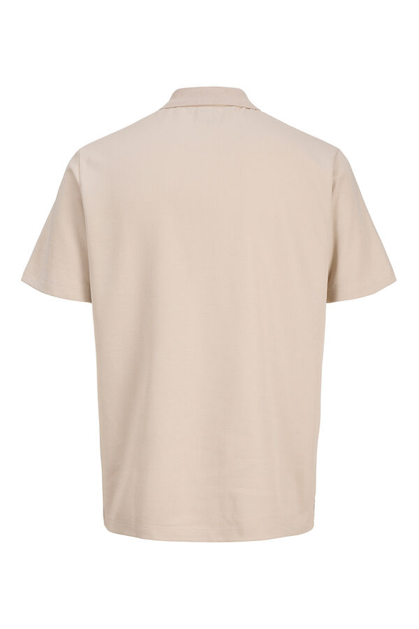 Jack & Jones Polo gola fecho-&eacute;clair Tostado