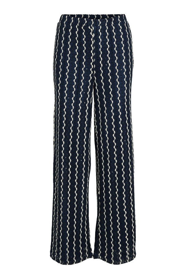 Vila Pantalón largo con lentejuelas Azul marino
