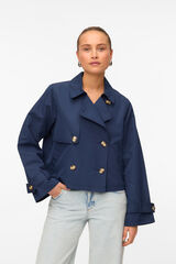 Vero Moda Trench coat curto com bolsos Azul