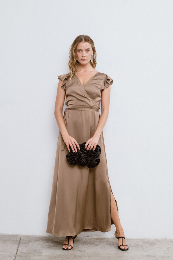 Vila Bolso clutch fiesta satinado Negro