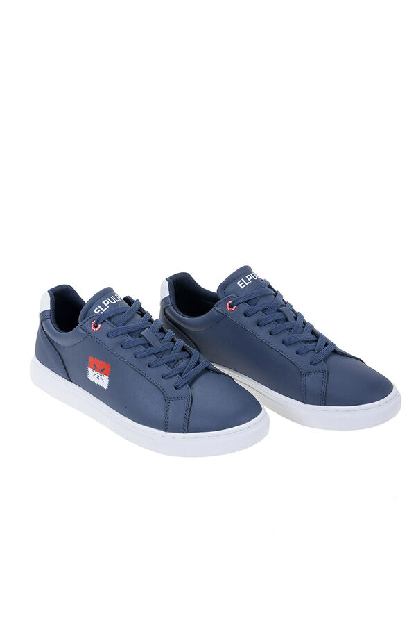 elPulpo Zapatilla casual bandera lateral Azul marino