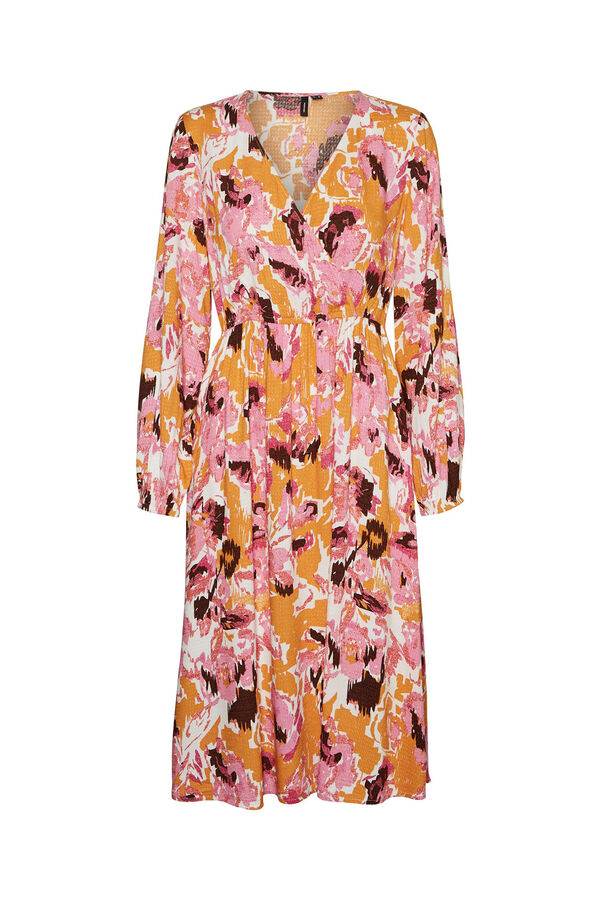 Vero Moda Curve Vestido midi talla grande Naranja