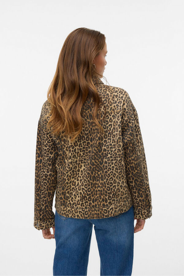 Vero Moda Blus&atilde;o estampado animal Castanho