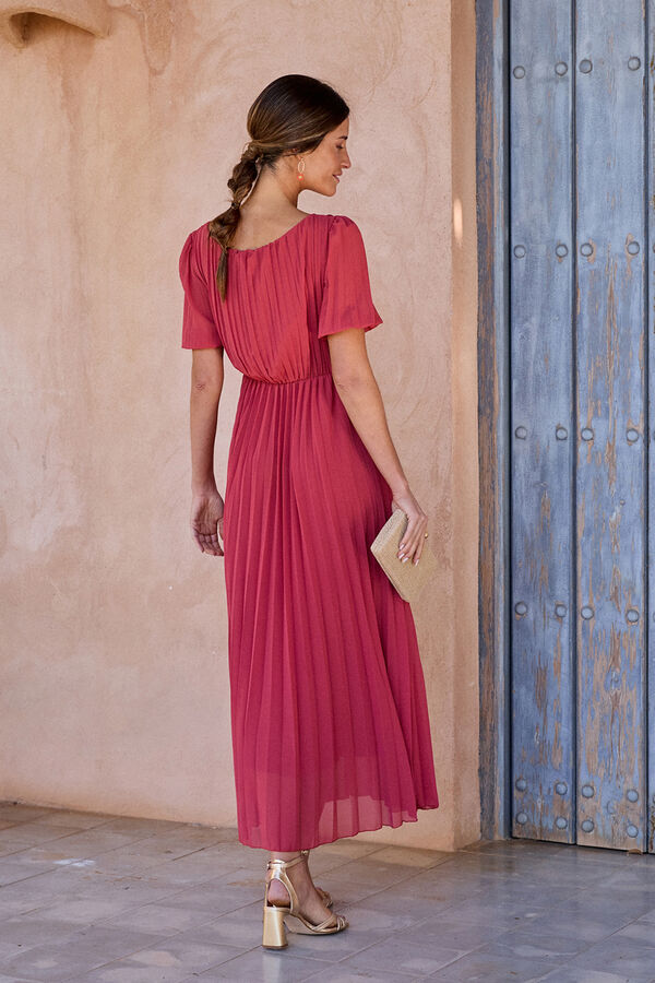 Pol&iacute;n Et Moi Vestido plissado Candela Ecru