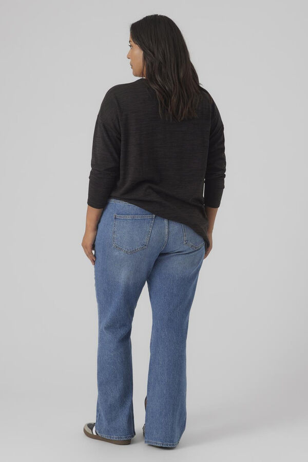 Vero Moda Curve Camiseta manga larga talla grande Negro