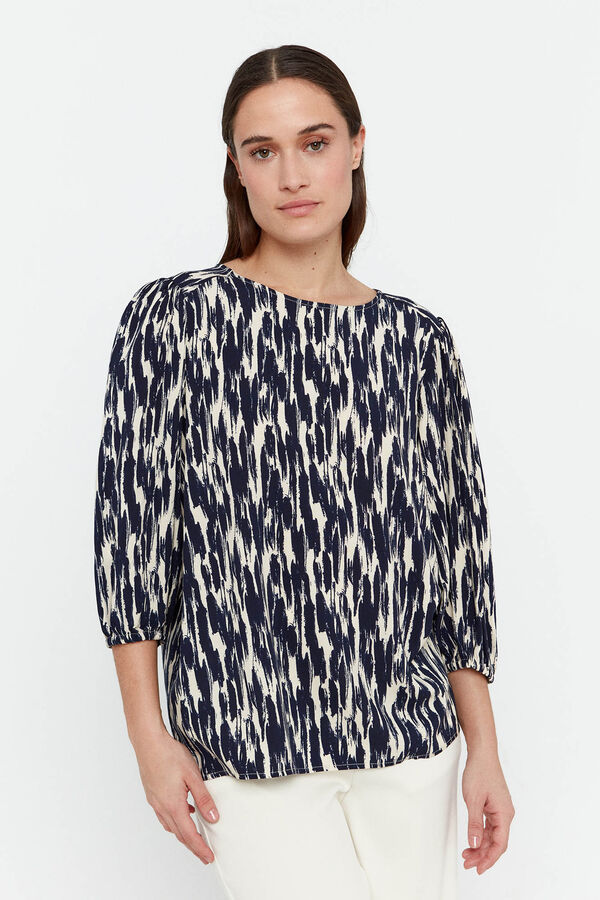 Vero Moda Top de manga 3/4 e gola redonda Cinzento