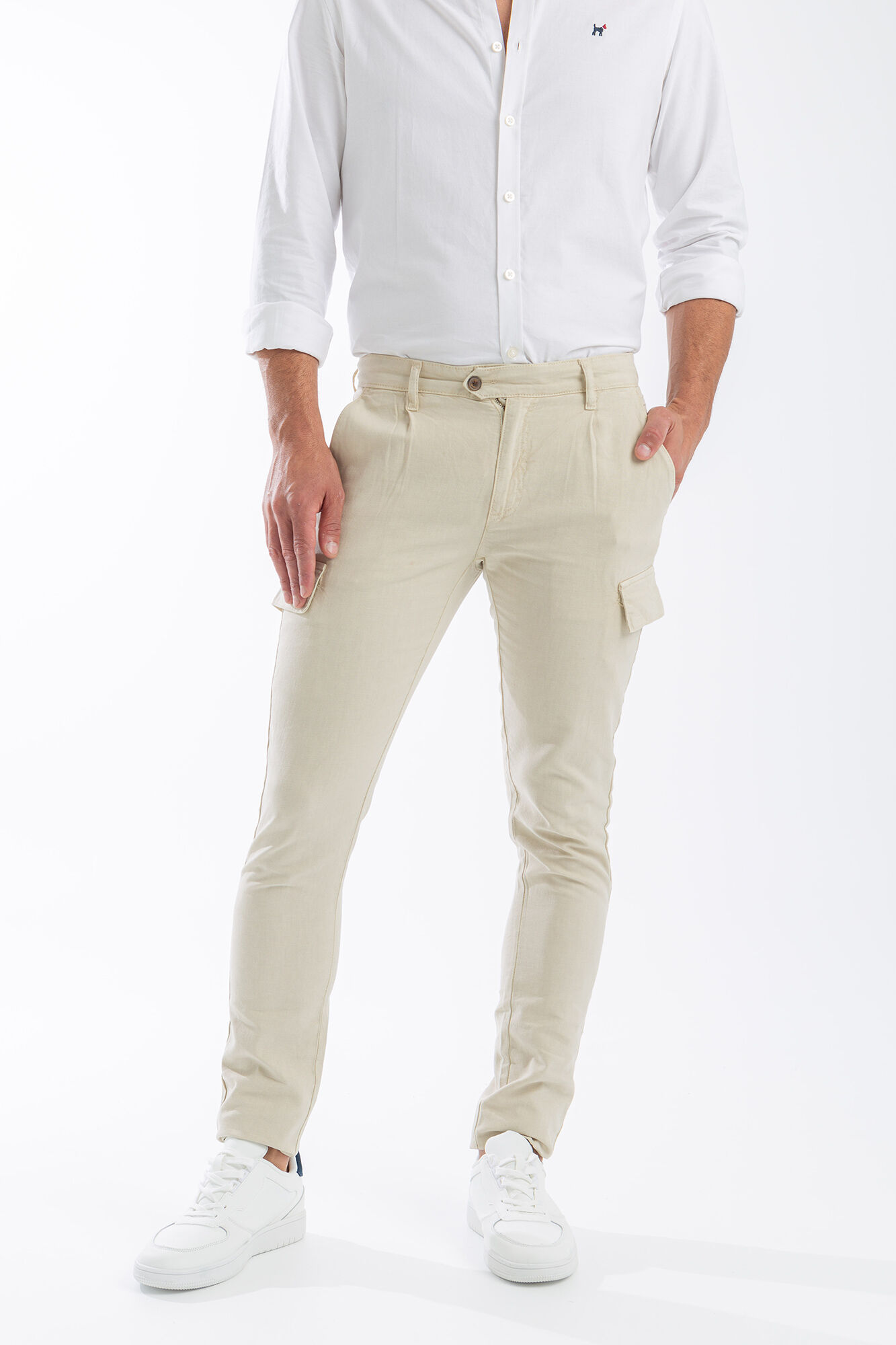 Williot Pantalon Cargo Lino