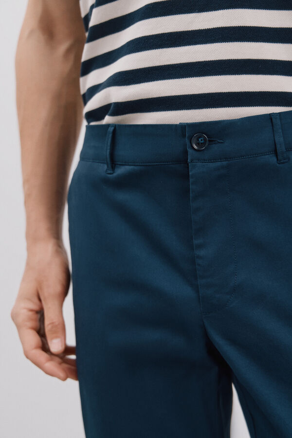 Cortefiel Pantal&oacute;n chino t&eacute;cnico Azul marino