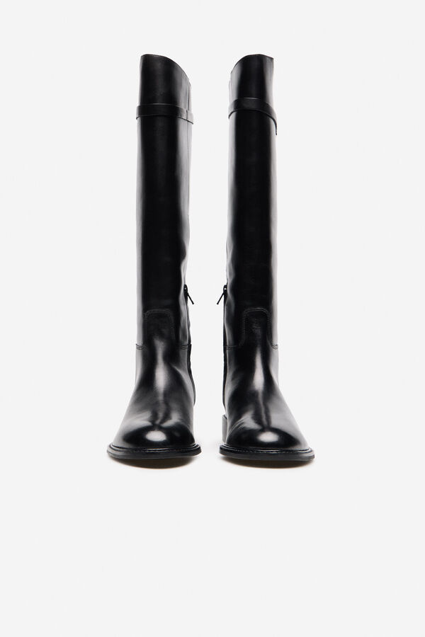 Cortefiel Bota h&iacute;pica piel Negro