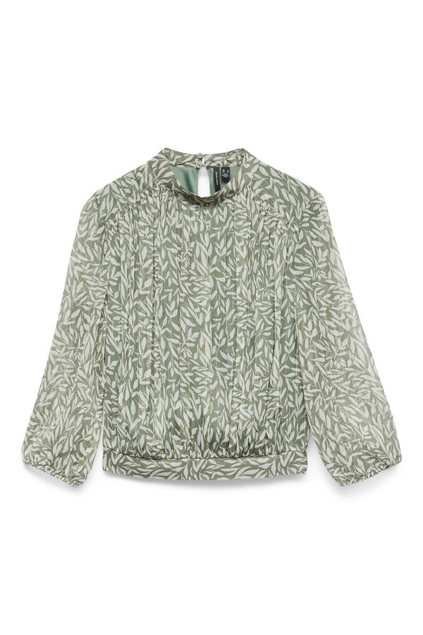 Vero Moda Top de chiffon de manga comprida  Verde