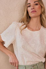 Polín Et Moi Blusa bordada Claire Tostado