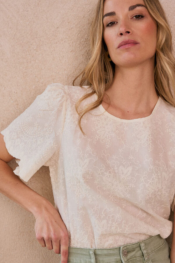 Polín Et Moi Blusa bordada Claire Tostado