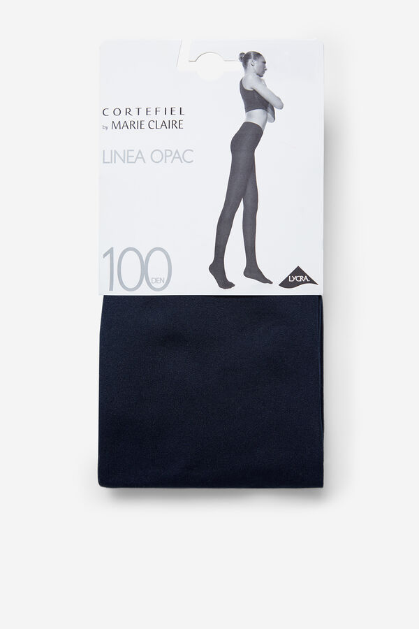Cortefiel Collants Opacos 100D Azul