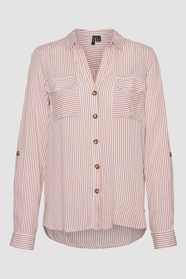 Vero Moda Camisa de riscas Vermelho