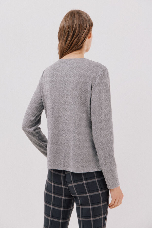 Cortefiel C&aacute;rdigan pata de gallo Gris