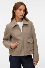 Vero Moda Cazadora corta de pa&ntilde;o Marr&oacute;n
