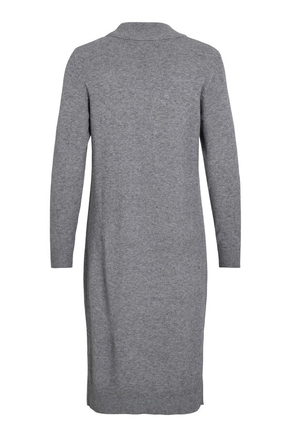 Vila Vestido de punto con viscosa Gris