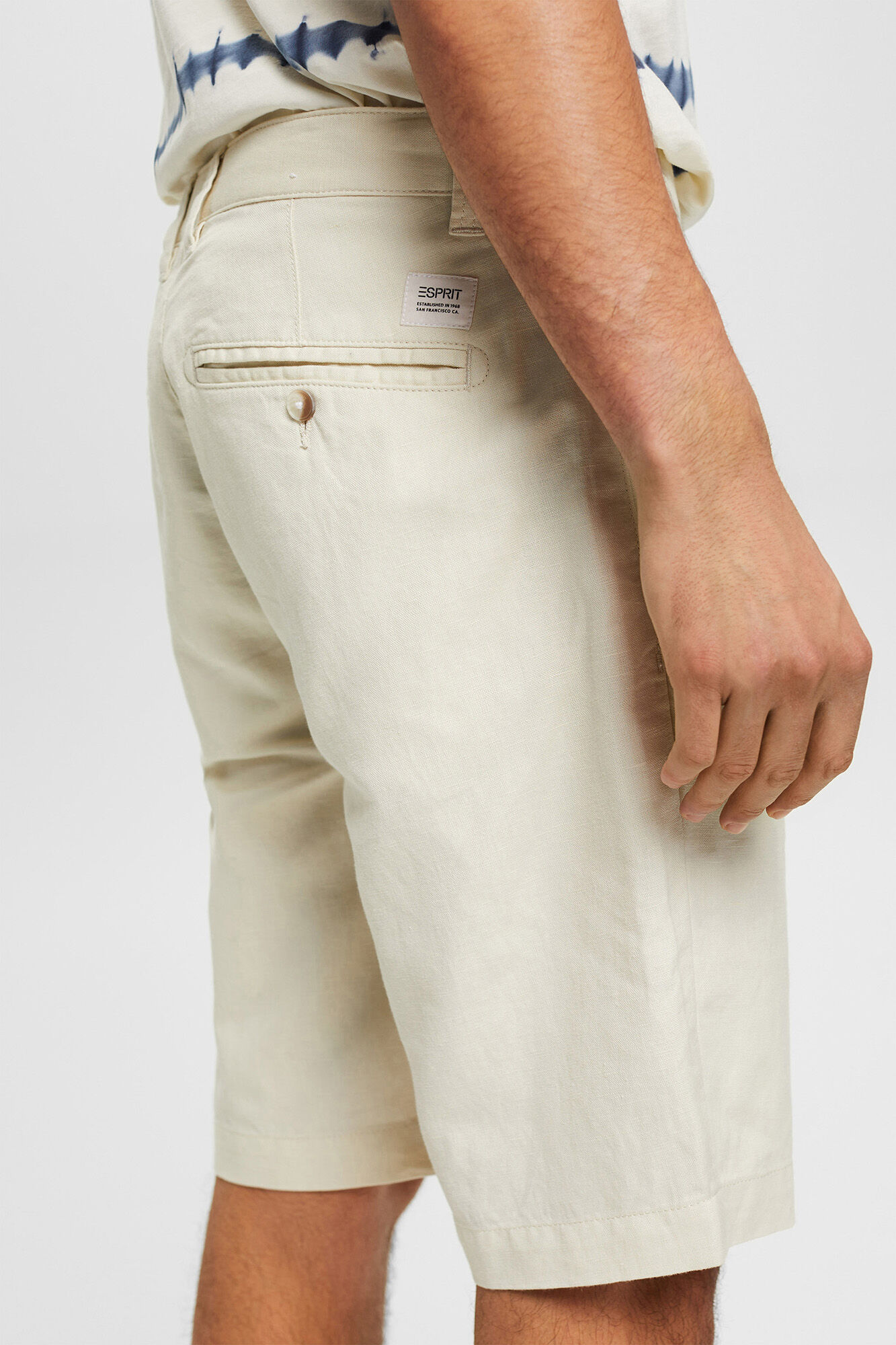 Esprit Bermuda lisa regular fit con lino
