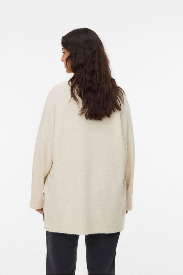 Vero Moda Curve Jersey cuello pico Curve Beige