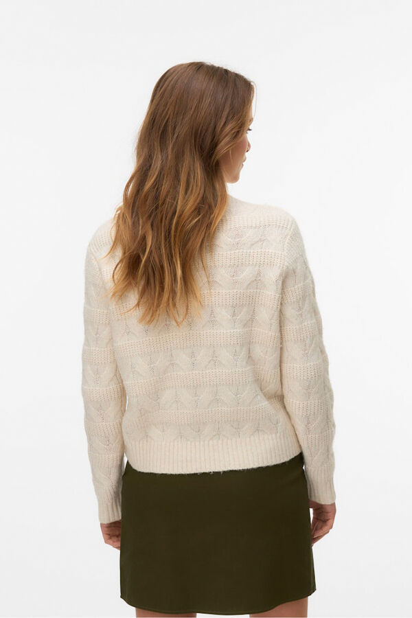 Vero Moda Jersey de punto cuello subido Beige