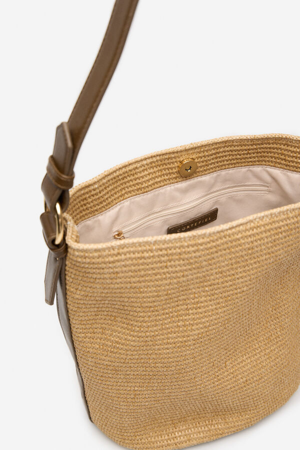 Cortefiel Bolso hobo rafia Arena