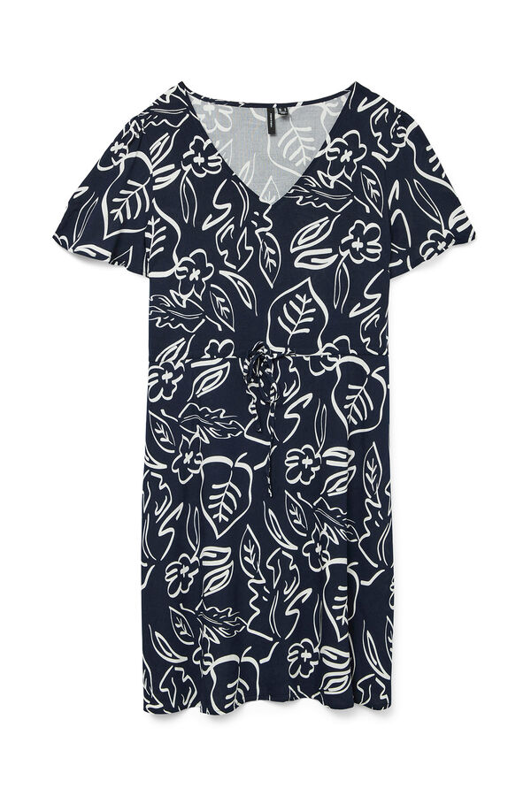 Vero Moda Vestido curto de gola em bico Azul