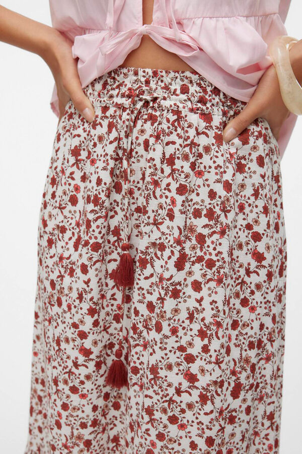 Vero Moda Falda larga de algod&oacute;n Blanco