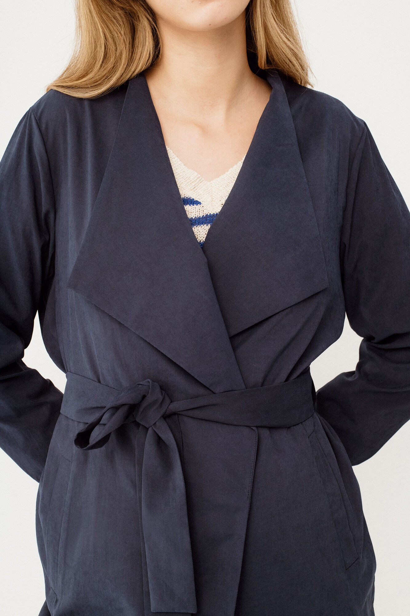 Vila Gabardina larga anudada