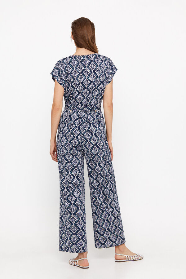 Cortefiel Mono largo punto estampado Estampado azul