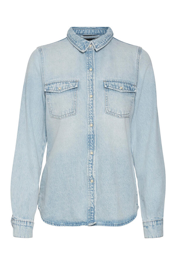 Vero Moda Camisa denim manga comprida Azul