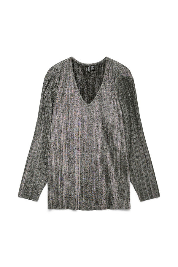 Vero Moda Curve Blusa manga top longa plus size Cinzento