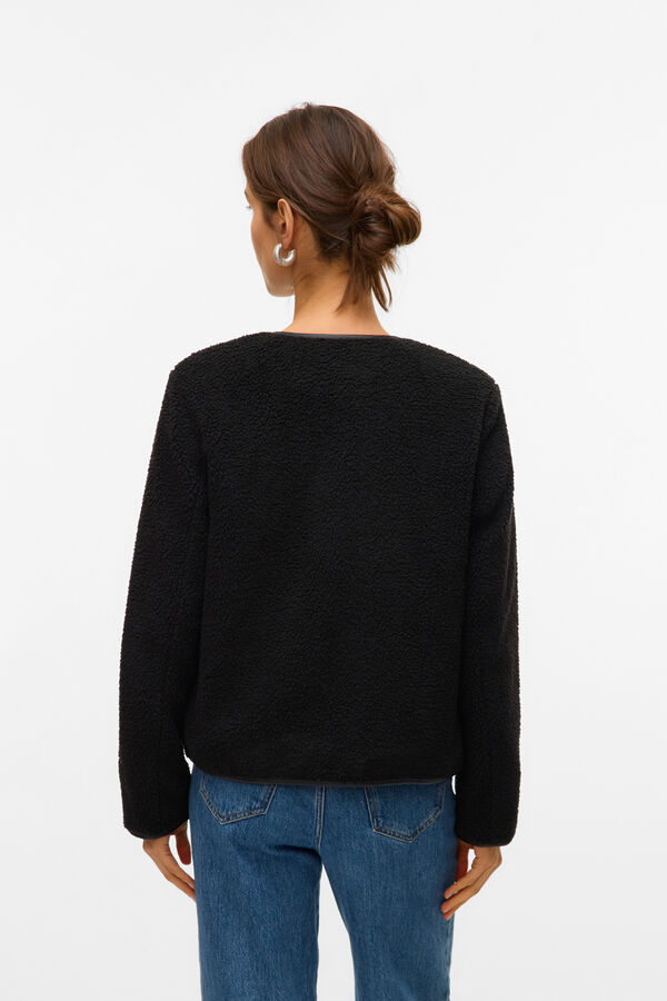 Vero Moda Casaco curta de borrego Preto