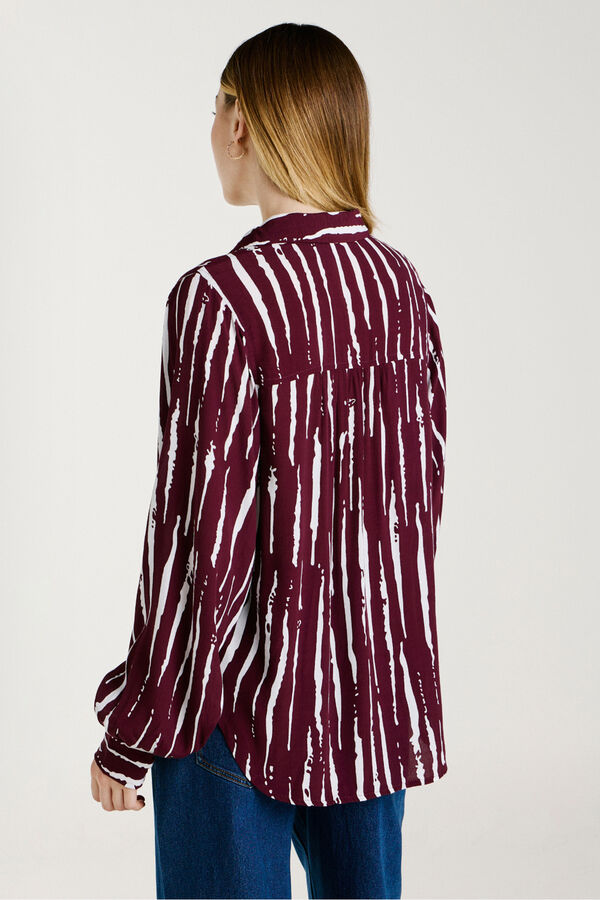 Vila Camisa estampada de viscosa Morado