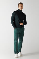 Cortefiel Pantalón chino básico regular fit Verde oscuro