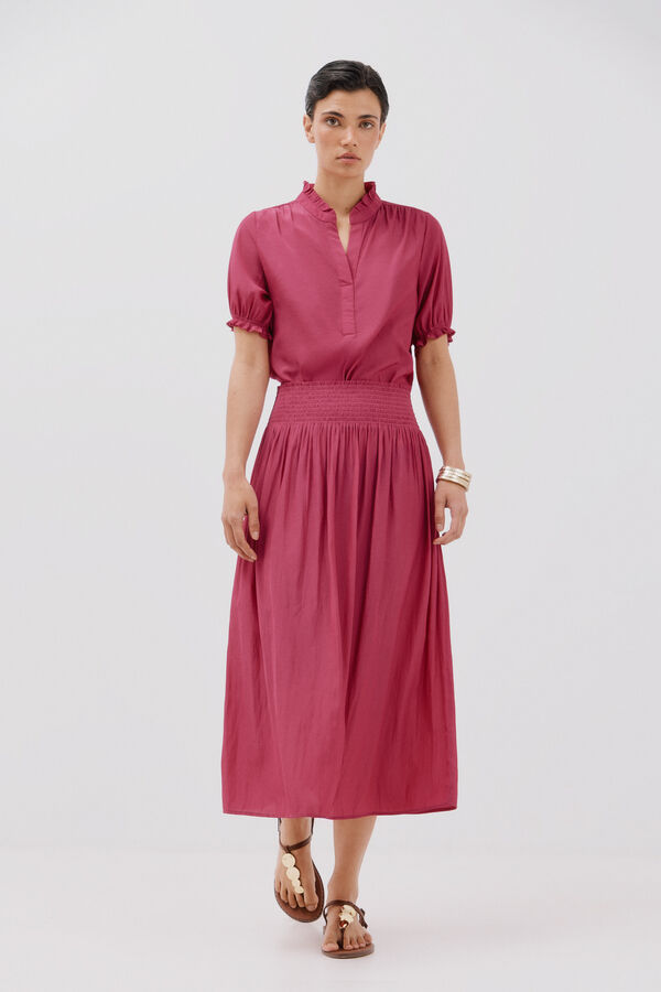 Cortefiel Saia midi favo de mel Roxo