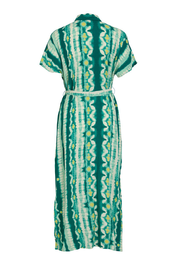 Vila Vestido camisa midi de viscose   Verde