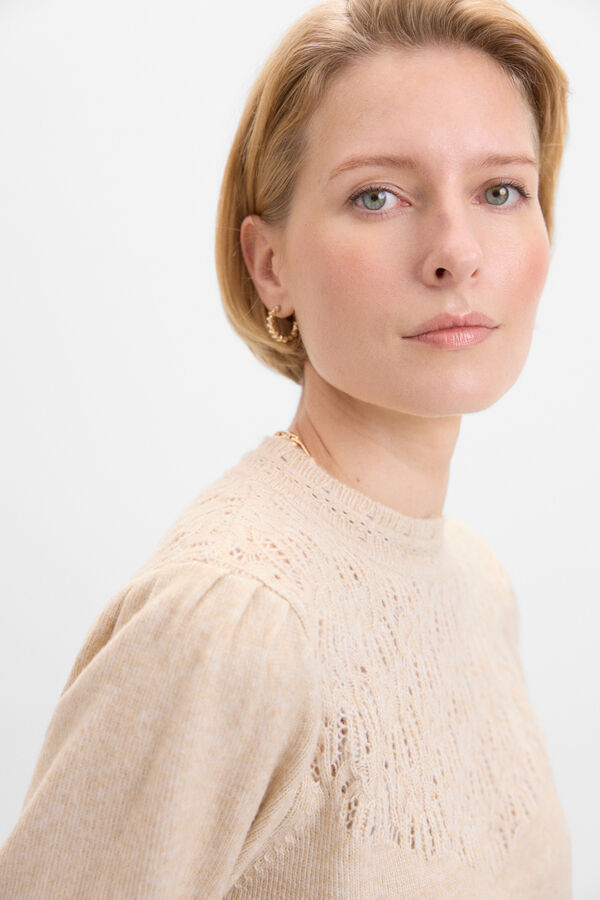 Cortefiel Camisola cintada ensopados Tostado