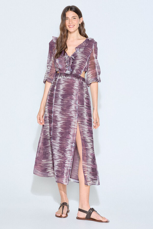 Slowlove Vestido estampado cut outs Multicolor