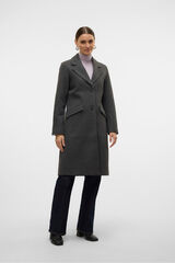 Vero Moda Abrigo mide de pa&ntilde;o Gris oscuro