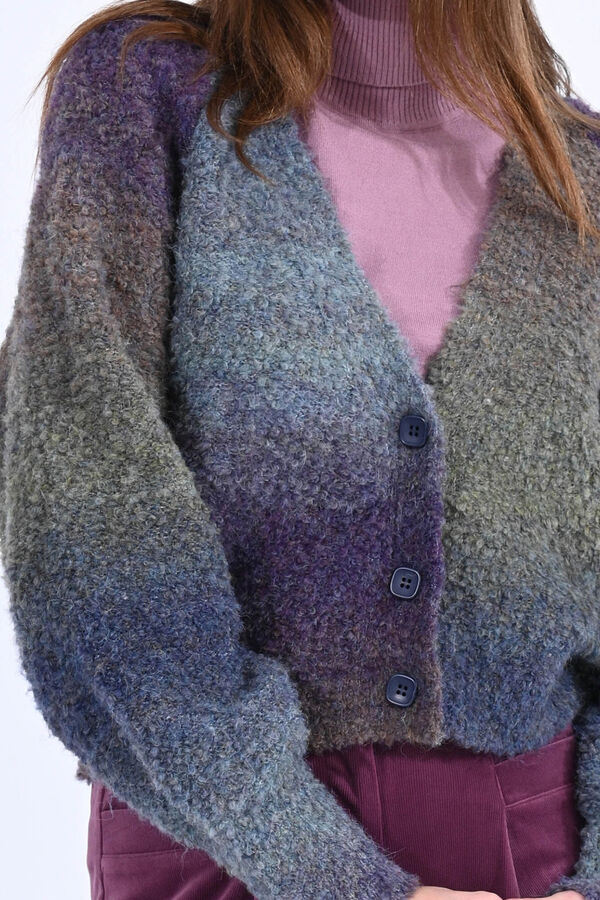 Molly Bracken Cardigan de manga comprida tecido peluche Verde