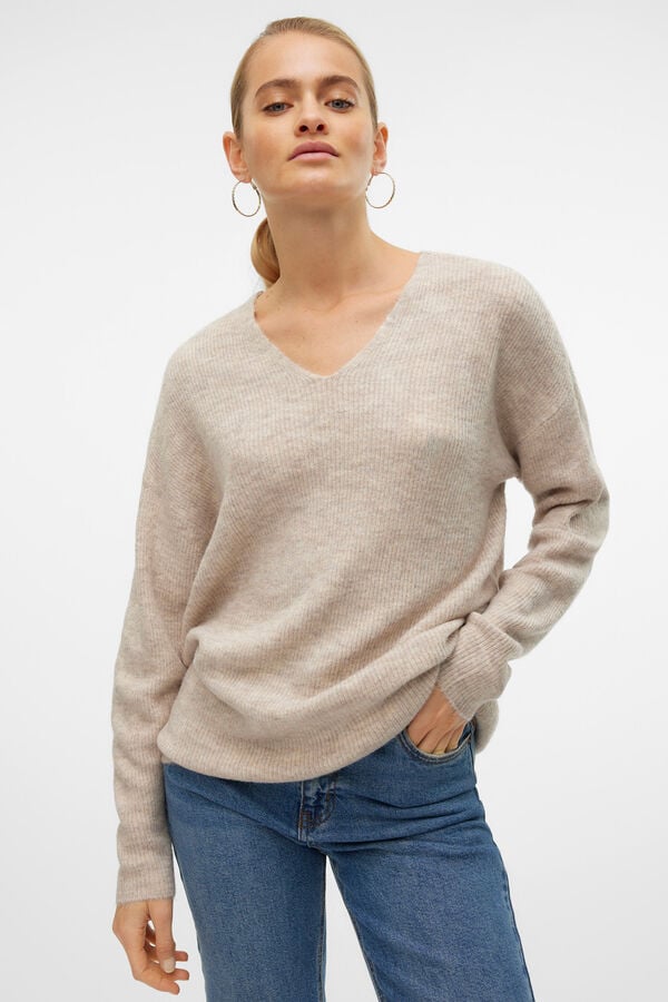 Vero Moda Jersey b&aacute;sico de punto Beige
