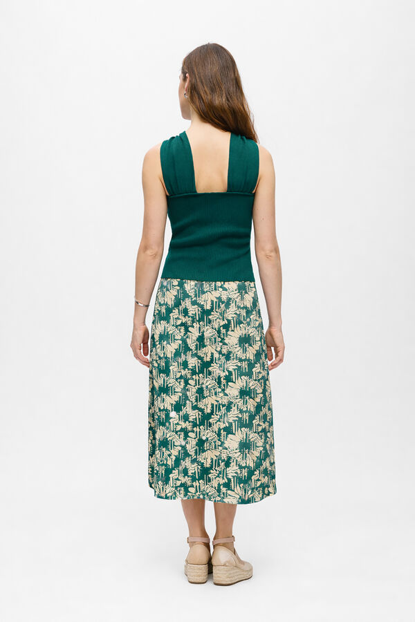 Object Top em malha halter Azul