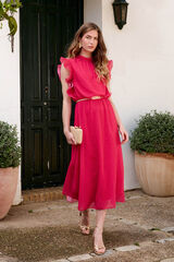 Pol&iacute;n Et Moi Vestido Zelia com babados Subiu