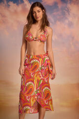 Cortefiel P&aacute;reo saia estampado Multicolorido