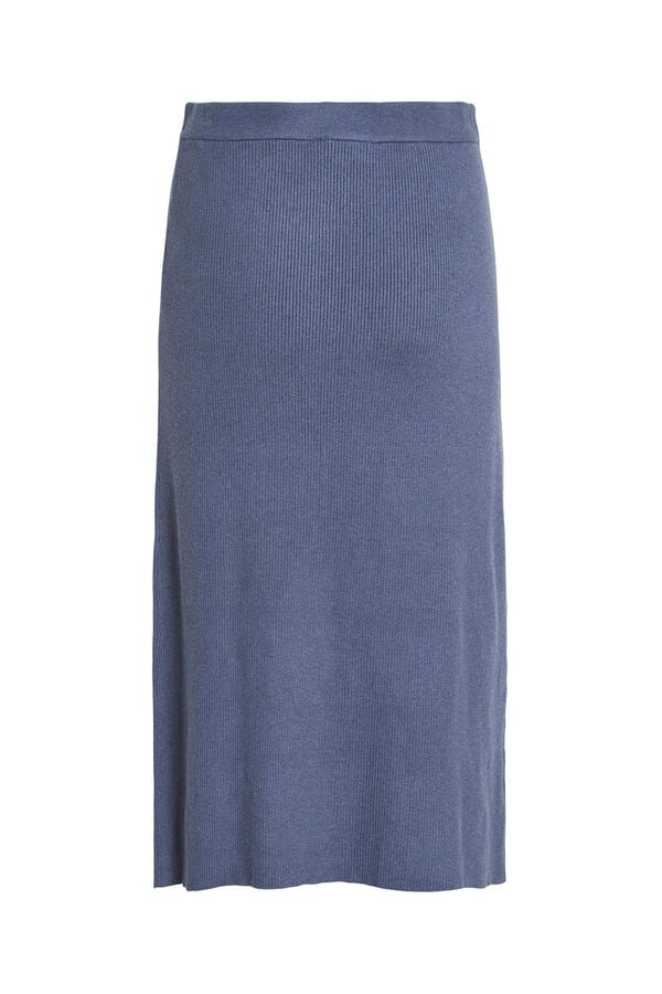 Vila Saia midi de malha malha Azul