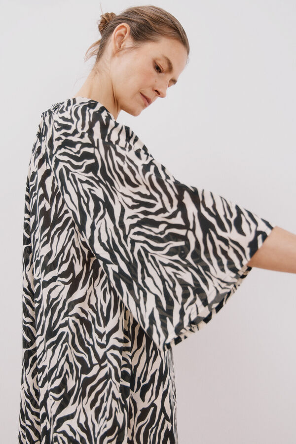 Cortefiel Cafet&atilde; comprido estampado Impress&atilde;o