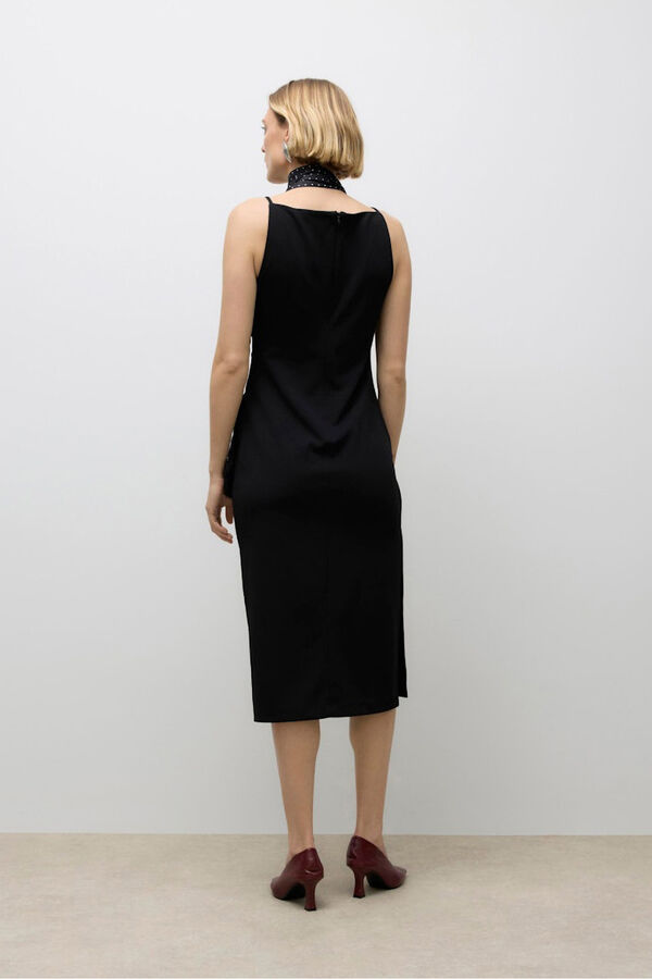 Vero Moda Vestido midi de tirantes Negro